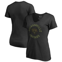 Jacksonville Jaguars Women's Camo Collection Liberty V-Neck T-Shirt - Black on sale