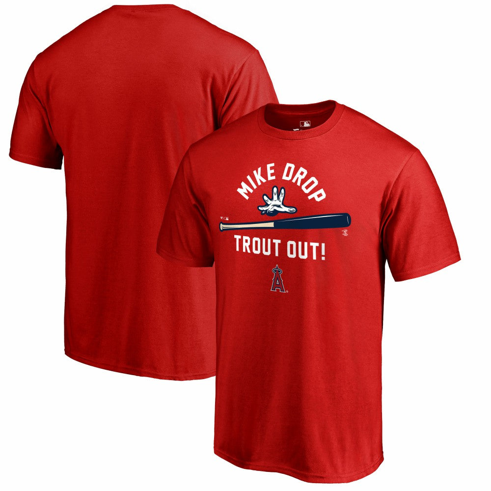 Mike Trout Los Angeles Angels Hometown Mike Drop T-Shirt Red