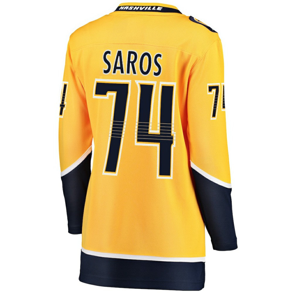 Juuse Saros Nashville Predators Fanatics Women's Breakaway Player Jersey - Gold Jerseys