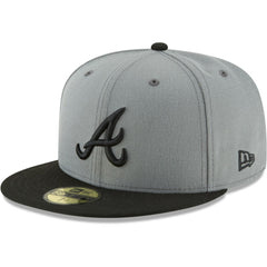 Atlanta Braves Two-Tone 59FIFTY Fitted Hat Gray/Black