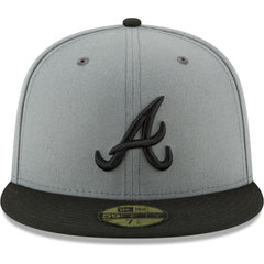 Atlanta Braves Two-Tone 59FIFTY Fitted Hat Gray/Black
