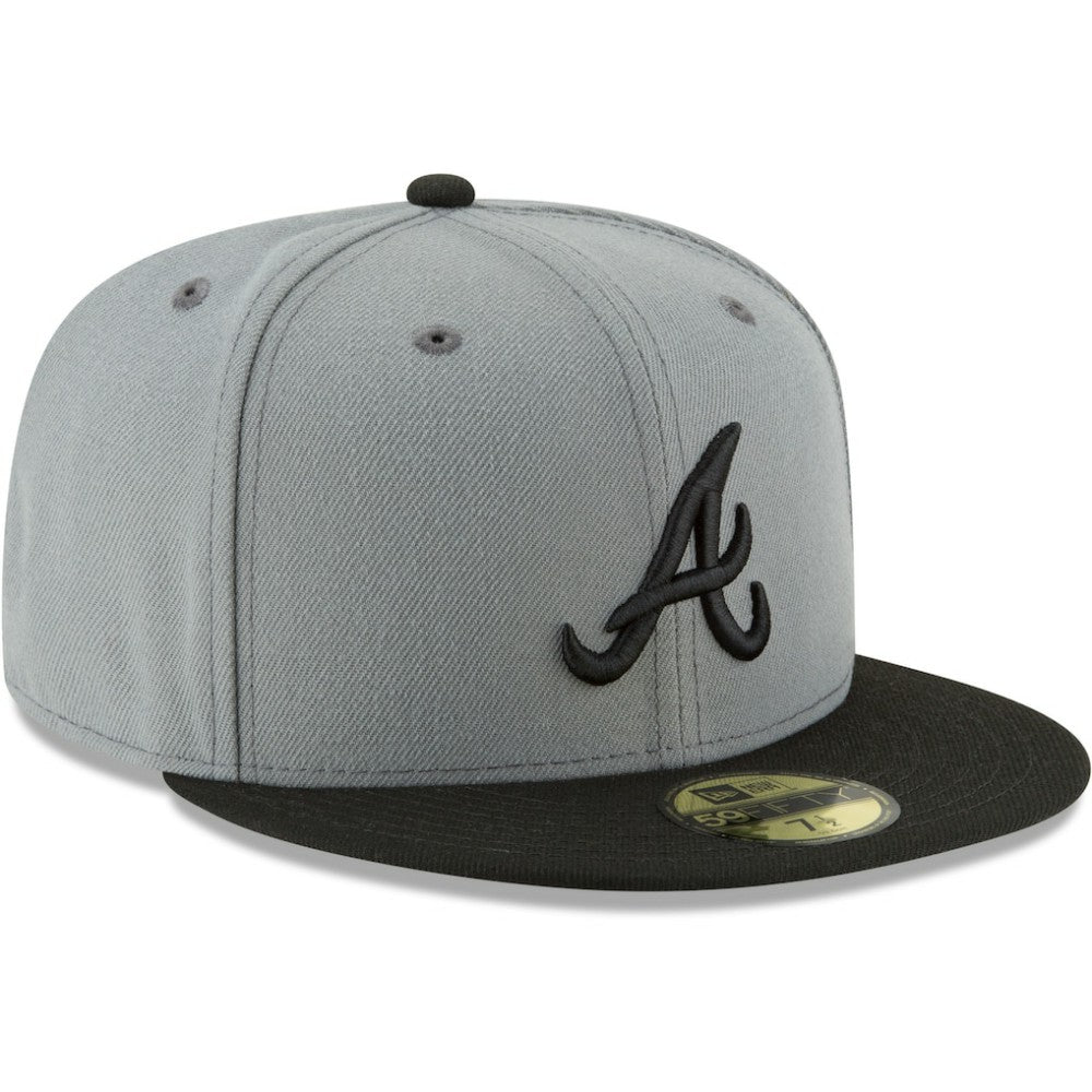Atlanta Braves Two-Tone 59FIFTY Fitted Hat Gray/Black