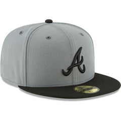 Atlanta Braves Two-Tone 59FIFTY Fitted Hat Gray/Black