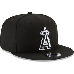 Los Angeles Angels Black & White 9FIFTY Snapback Hat Black