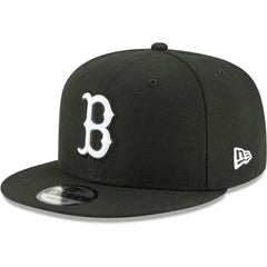 Boston Red Sox Black & White 9FIFTY Snapback Hat Black