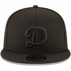 Los Angeles Dodgers Script Logo Black on Black 9FIFTY Snapback Adjustable Hat Black