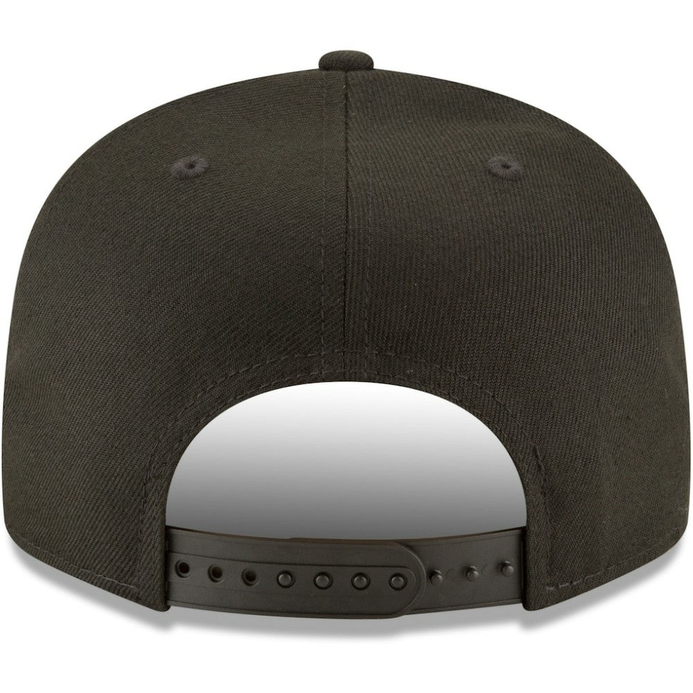 Cincinnati Reds Black on Black 9FIFTY Team Snapback Adjustable Hat Black