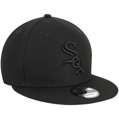 Chicago White Sox Black on Black 9FIFTY Team Snapback Adjustable Hat Black
