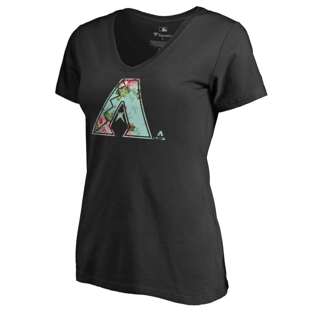 Arizona Diamondbacks Women's Lovely V-Neck T-Shirt Black