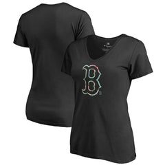 Boston Red Sox Women's Lovely V-Neck T-Shirt Black