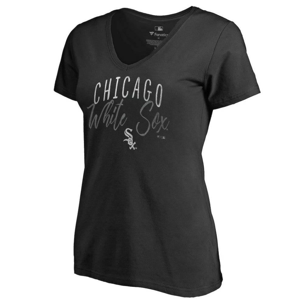 Chicago White Sox Women's Graceful V-Neck T-Shirt Black