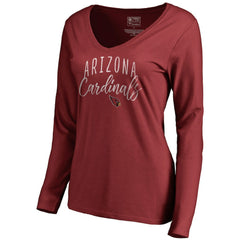 Arizona Cardinals Women's Graceful Long Sleeve V-Neck T-Shirt - Cardinal online