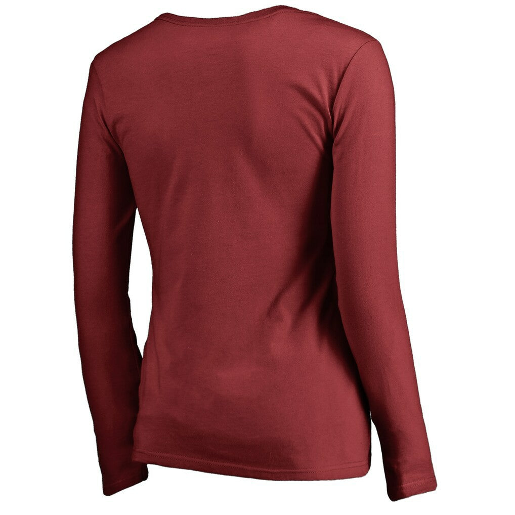 Arizona Cardinals Women's Graceful Long Sleeve V-Neck T-Shirt - Cardinal online