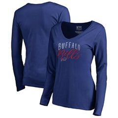 Buffalo Bills Women's Graceful Long Sleeve V-Neck T-Shirt - Royal outlet
