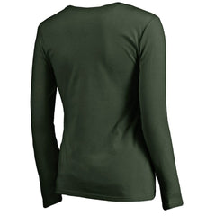 Green Bay Packers Women's Graceful Long Sleeve V-Neck T-Shirt - Green for sale