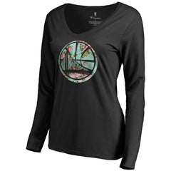 Golden State Warriors Women's Lovely V-Neck Long Sleeve T-Shirt sale - Black on sale