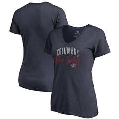 Columbus Blue Jackets Women's Graceful V-Neck T-Shirt - Navy T-shirts