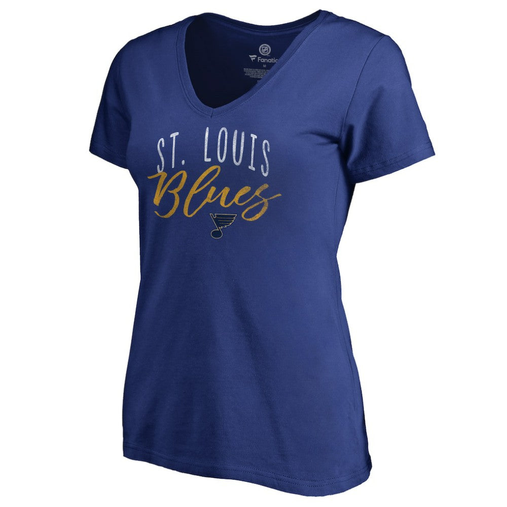 St. Louis Blues Women's Graceful V-Neck T-Shirt - Blue T-shirts