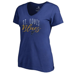 St. Louis Blues Women's Graceful V-Neck T-Shirt - Blue T-shirts