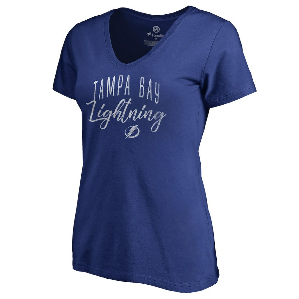 Tampa Bay Lightning Women's Graceful V-Neck T-Shirt - Blue T-shirts
