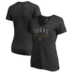 Vegas Golden Knights Women's Graceful V-Neck T-Shirt - Black T-shirts