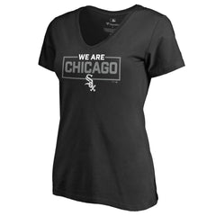 Chicago White Sox Women's We Are Icon V-Neck T-Shirt Black