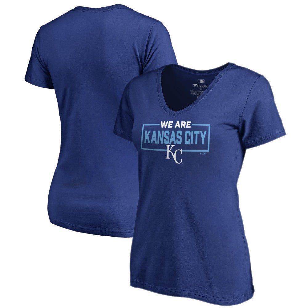 Kansas City Royals Women's We Are Icon V-Neck T-Shirt Royal