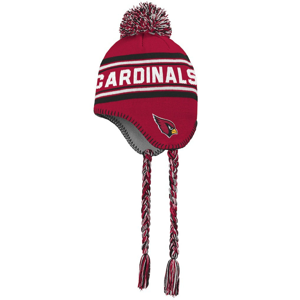 Arizona Cardinals Youth Jacquard Tassel Knit Hat with Pom - Cardinal/Black online