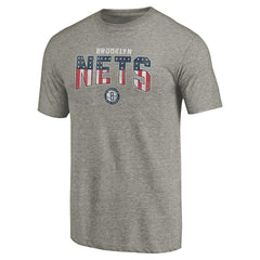 Brooklyn Nets Freedom Tri-Blend T-Shirt - Gray discount