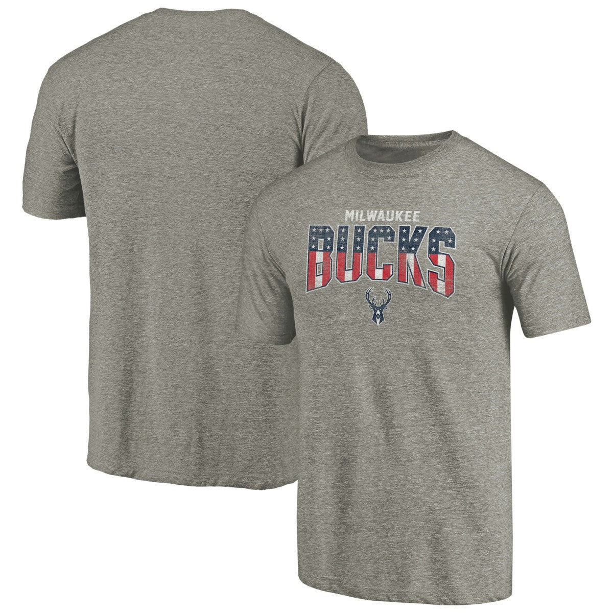 Milwaukee Bucks Freedom Tri-Blend T-Shirt - Gray cheap