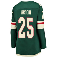 Jonas Brodin Minnesota Wild Fanatics Women's Breakaway Player Jersey - Green Jerseys