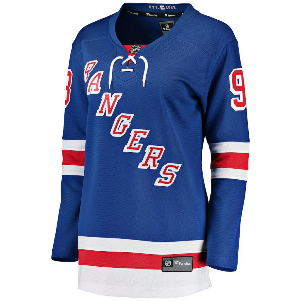 Mika Zibanejad New York Rangers Fanatics Women's Breakaway Player Jersey - Blue Jerseys