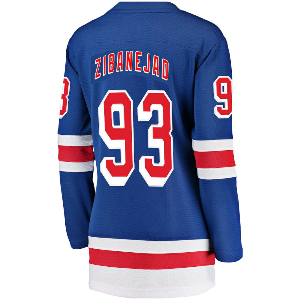 Mika Zibanejad New York Rangers Fanatics Women's Breakaway Player Jersey - Blue Jerseys