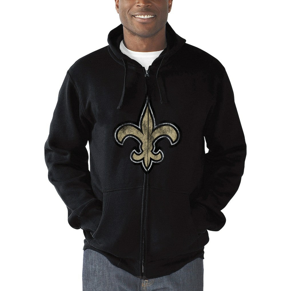 New Orleans Saints G-III Sports by Carl Banks Primary Logo Full-Zip Hoodie - Black online