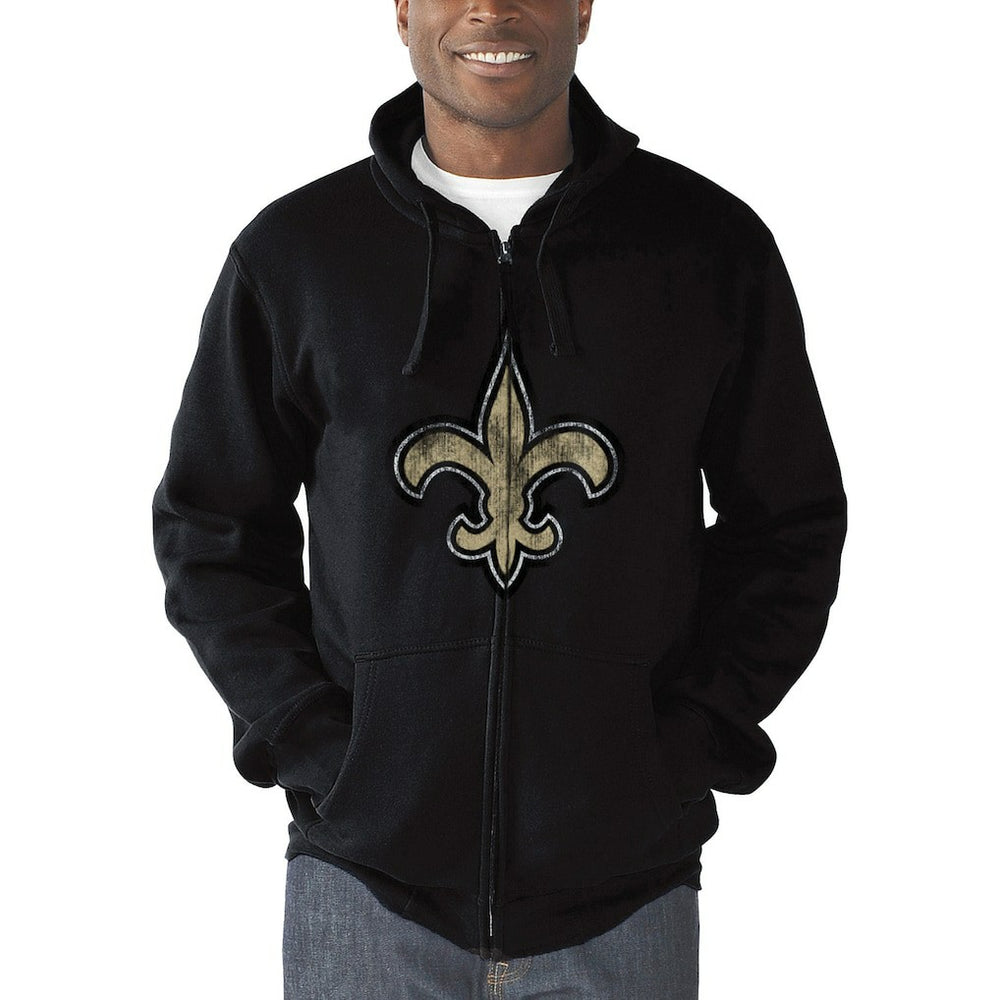 New Orleans Saints G-III Sports by Carl Banks Primary Logo Full-Zip Hoodie - Black online
