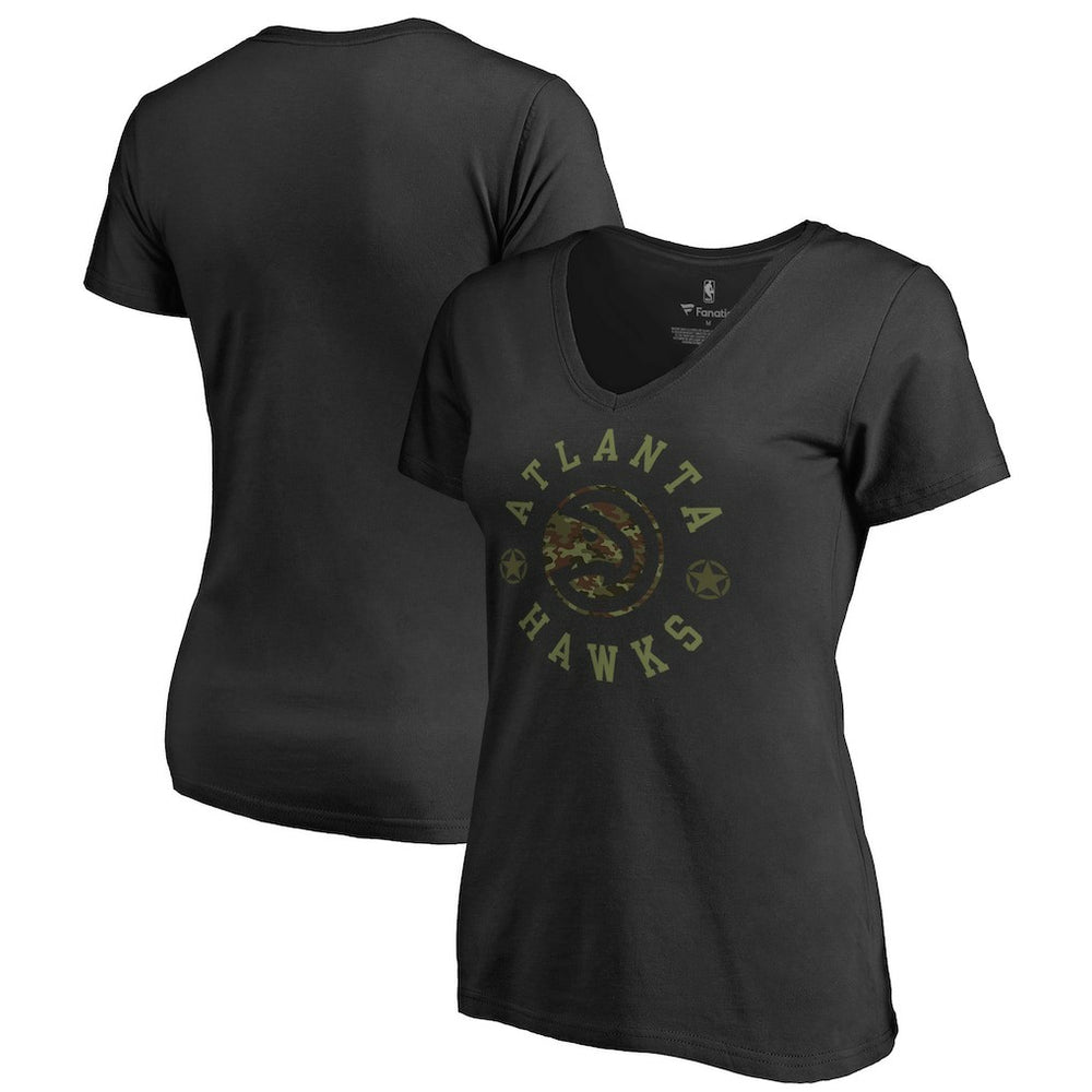 Atlanta Hawks Women's Liberty V-Neck T-Shirt - Black cheap