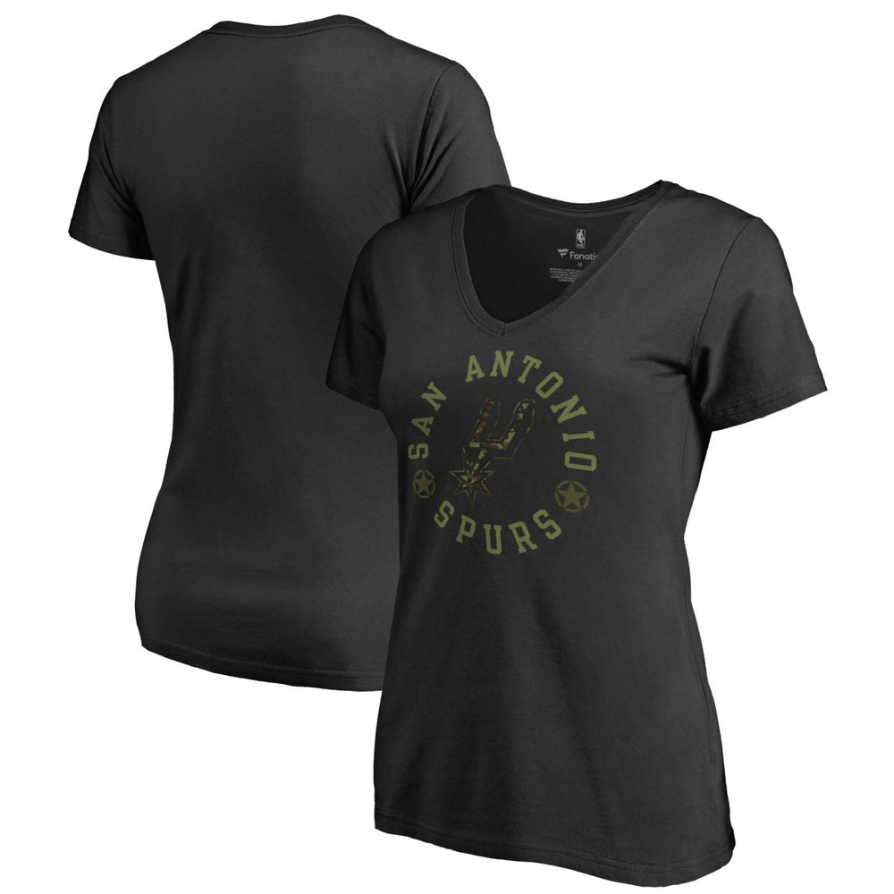 San Antonio Spurs Women's Liberty V-Neck T-Shirt - Black cheap