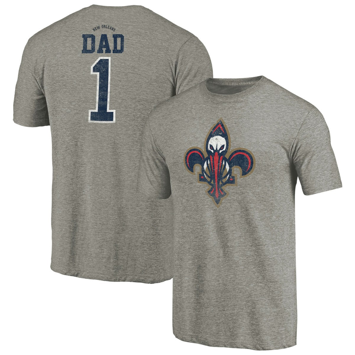 New Orleans Pelicans Greatest Dad Tri-Blend T-Shirt - Gray online