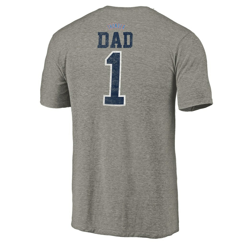 Oklahoma City Thunder Greatest Dad Tri-Blend T-Shirt - Gray on sale