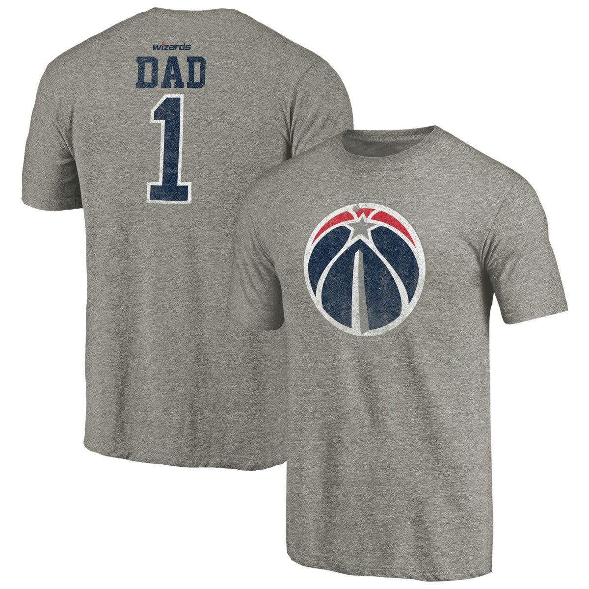 Washington Wizards Greatest Dad Tri-Blend T-Shirt - Gray shop