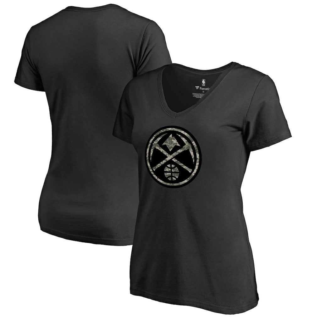 Denver Nuggets Women's Cloak Camo V-Neck T-Shirt sale - Black outlet