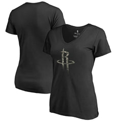 Houston Rockets Women's Cloak Camo V-Neck T-Shirt - Black outlet