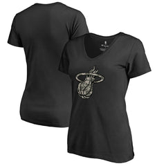 Miami Heat Women's Cloak Camo V-Neck T-Shirt - Black sale