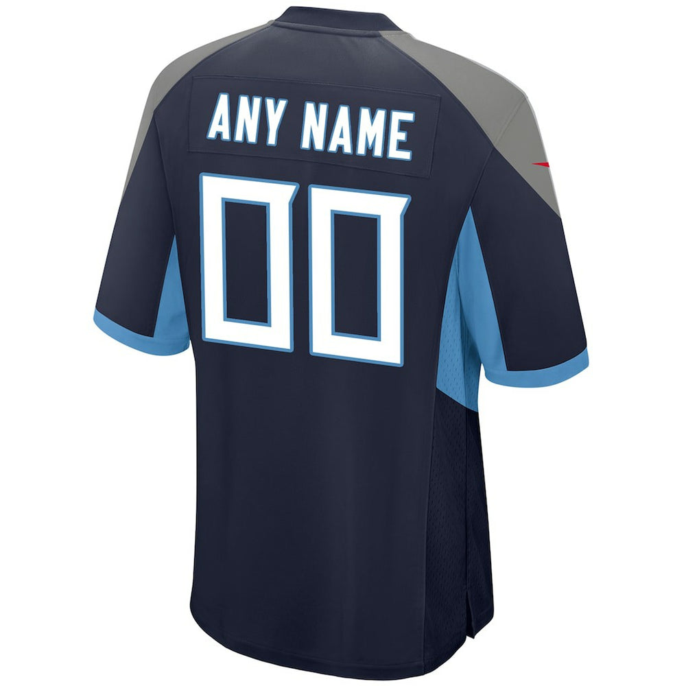Tennessee Titans Youth Custom Game Jersey - Navy discount