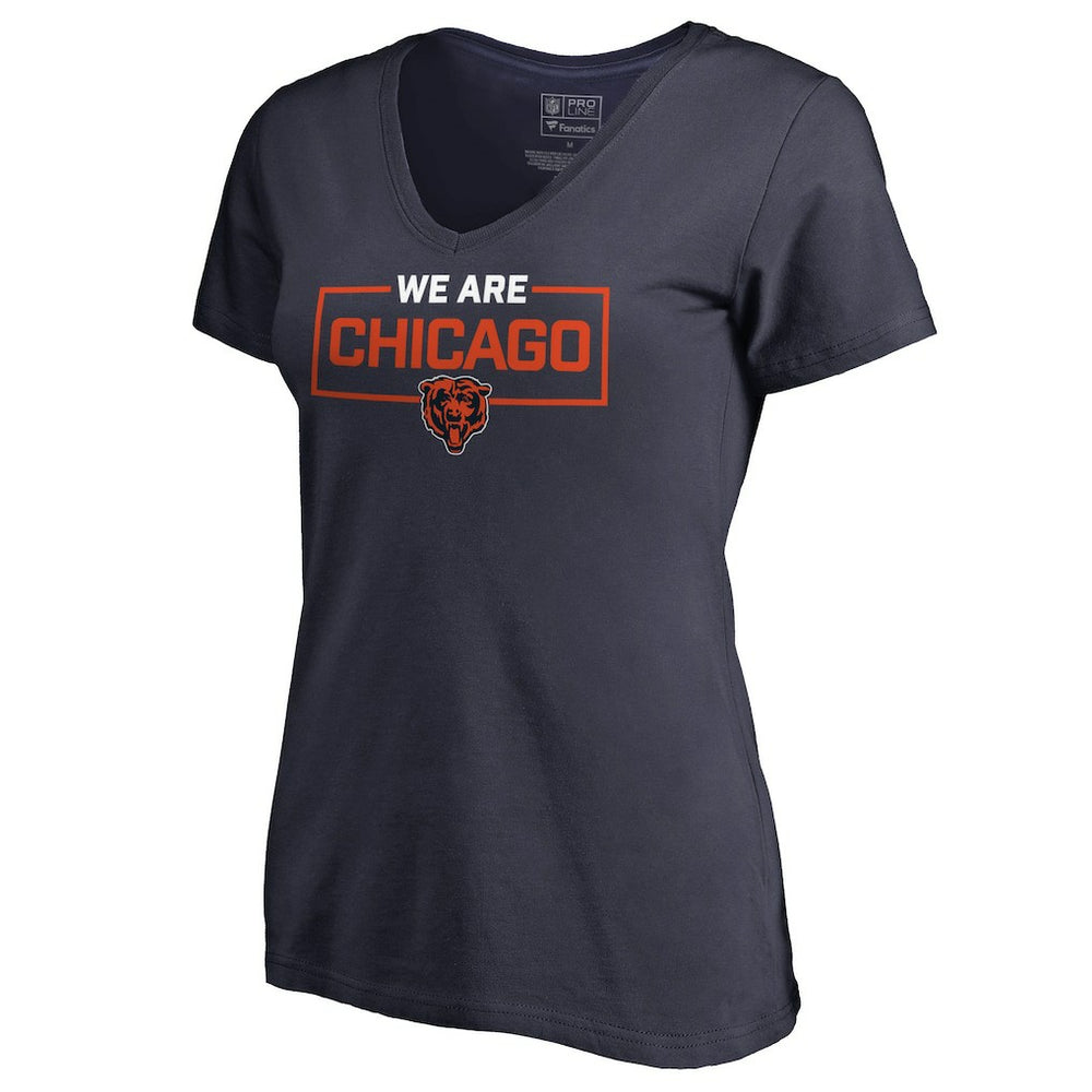 Chicago Bears Women's We Are Icon V-Neck T-Shirt - Navy online