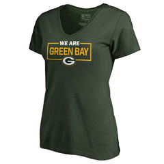 Green Bay Packers Women's We Are Icon V-Neck T-Shirt - Green discount