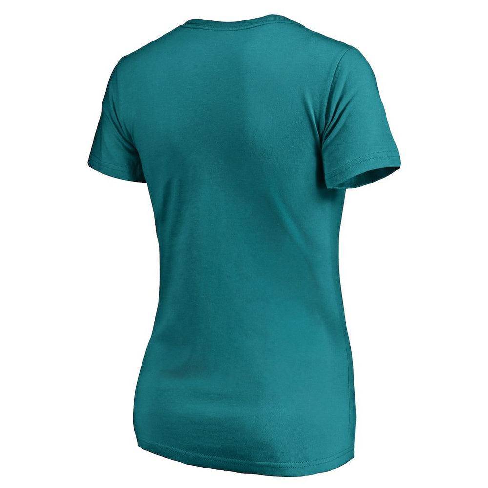 Miami Dolphins Women's We Are Icon V-Neck T-Shirt - Aqua cheap