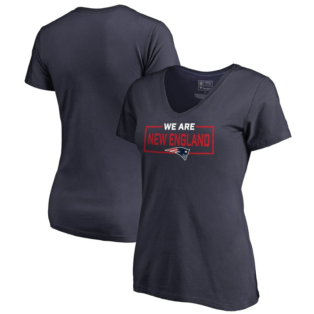 New England Patriots Women's We Are Icon V-Neck T-Shirt - Navy online