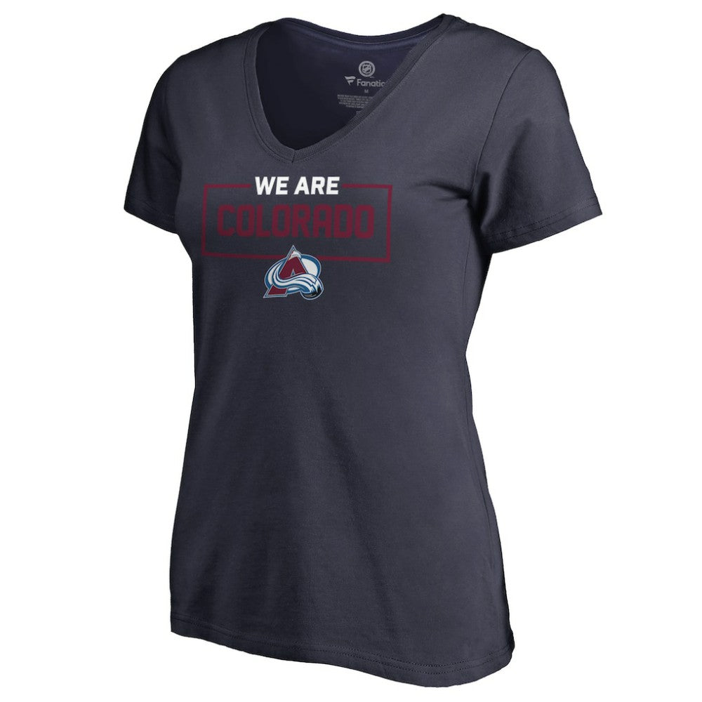 Colorado Avalanche Women's Iconic Collection V-Neck T-Shirt - Navy T-shirts