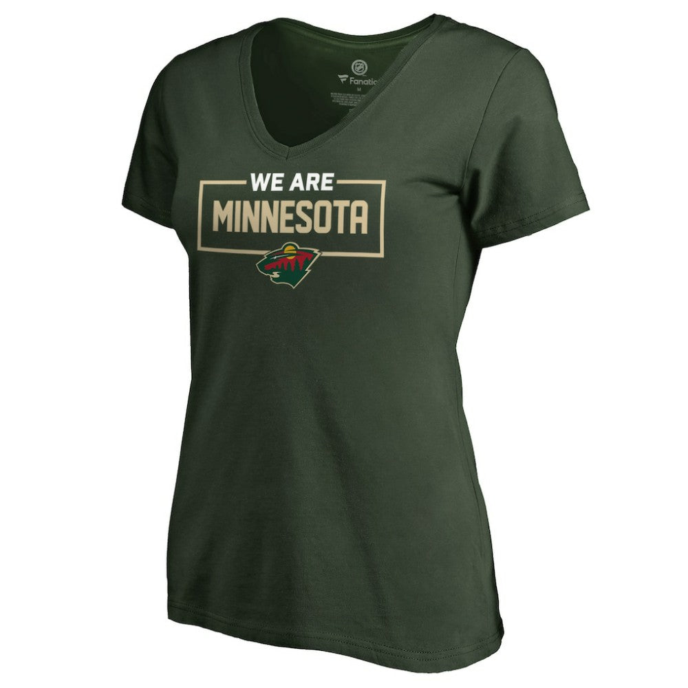Minnesota Wild Women's Iconic Collection V-Neck T-Shirt - Green T-shirts